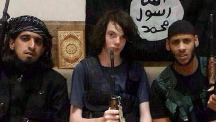 Australian man Jake Bilardi seen here in the centre.