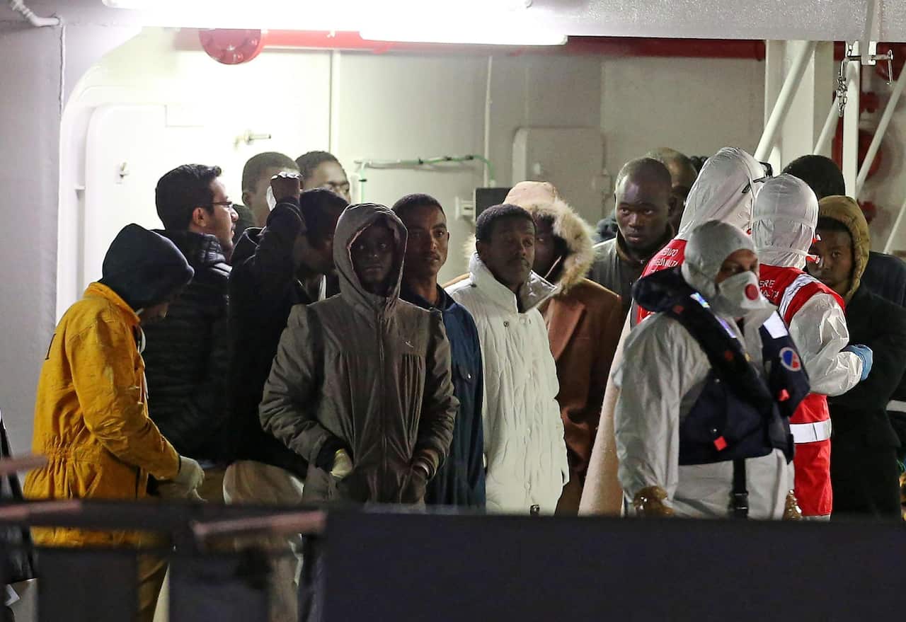 More than 100 migrants remained on board for almost a week.