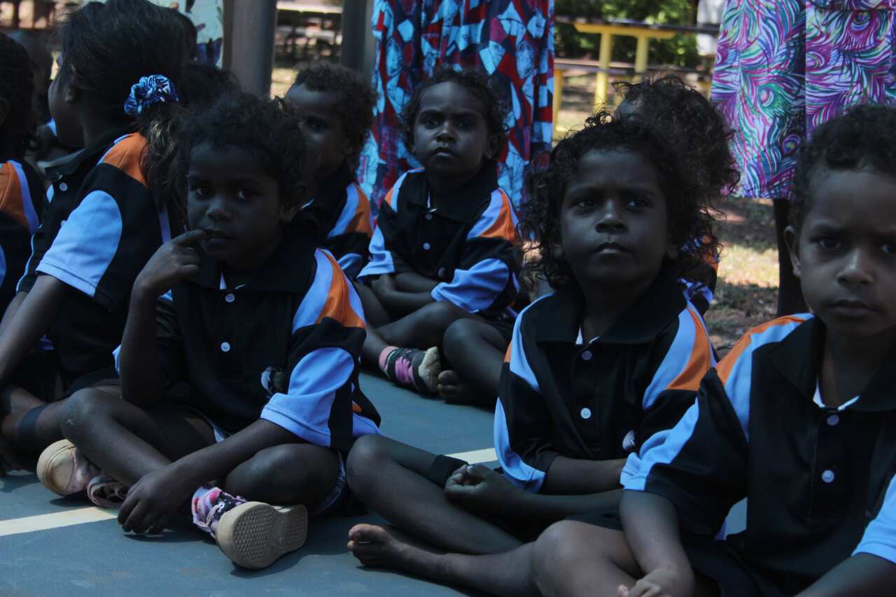 Children at the Warruwi School, a very remote community on Goulburn Island, 300km north-east of Darwin.