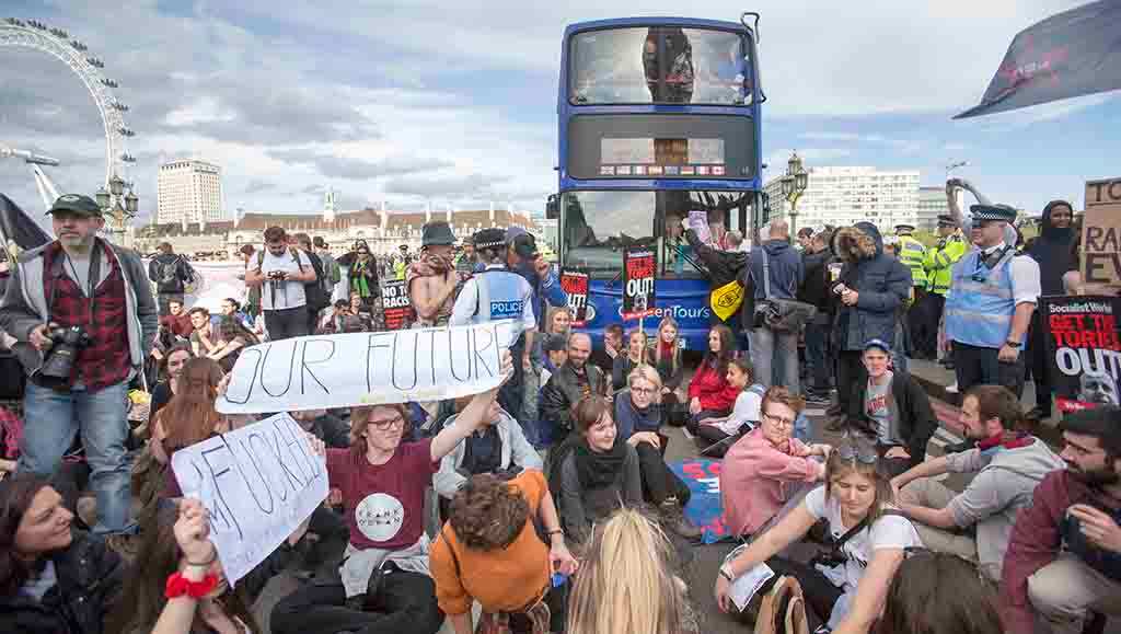 Clashes at London anti-austerity protest