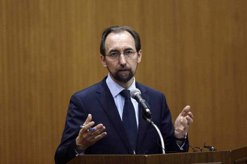 Outgoing UN High Commissioner for Human Rights Zeid Raad Al Hussein.