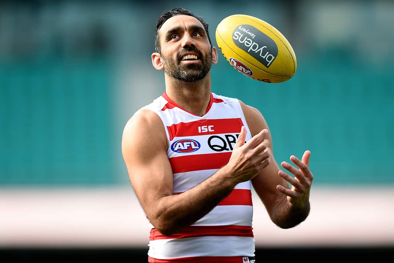 Swans star Adam Goodes was forced to leave the game because of racism.