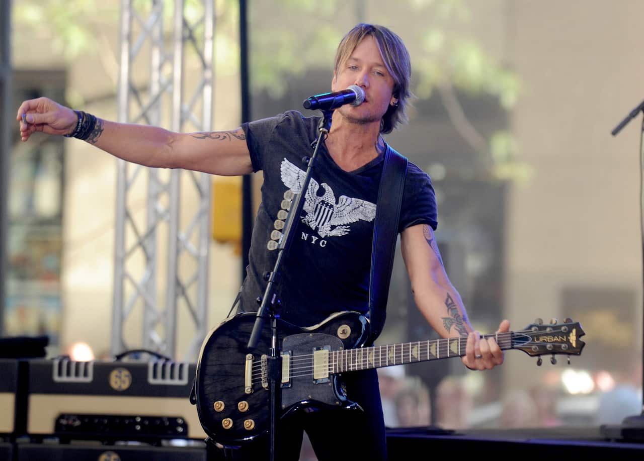 Keith Urban performs on The Today Show.(NYC).