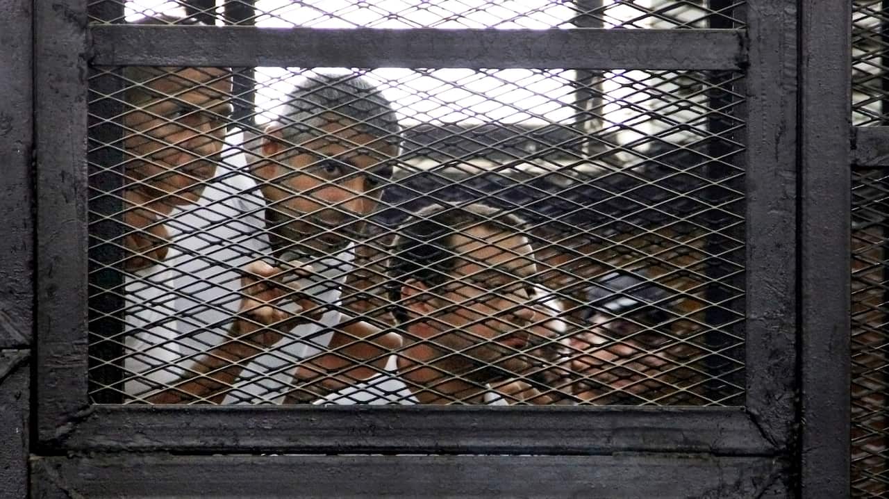 Australian correspondent Peter Greste, acting bureau chief of Al-Jazeera Mohamed Fahmy were detained in Egypt in 2013.