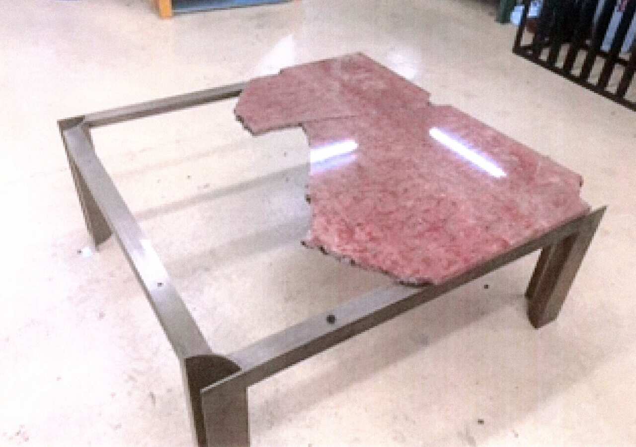 A marble table in a room off the cabinet suite in Parliament House was broken during a party on the night Tony Abbott was rolled as Liberal leader. 