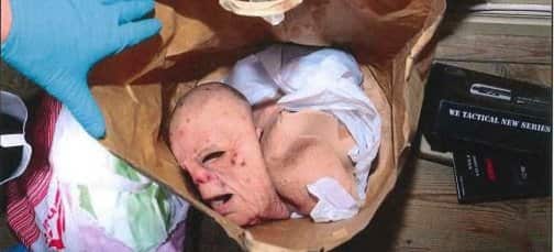 In this undated handout picture provided by the Swedish Police made available on Tuesday, Jan. 26, 2016, rubber masks allegedly worn by a Swedish man who is believed to have held and sexually abused a woman after kidnapping her, near Kristianstad, souther