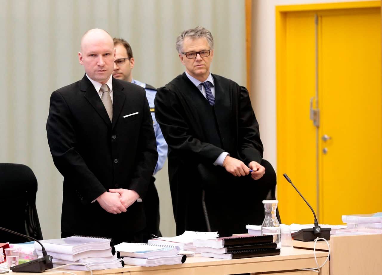 Anders Behring Breivik March 16, 2016.