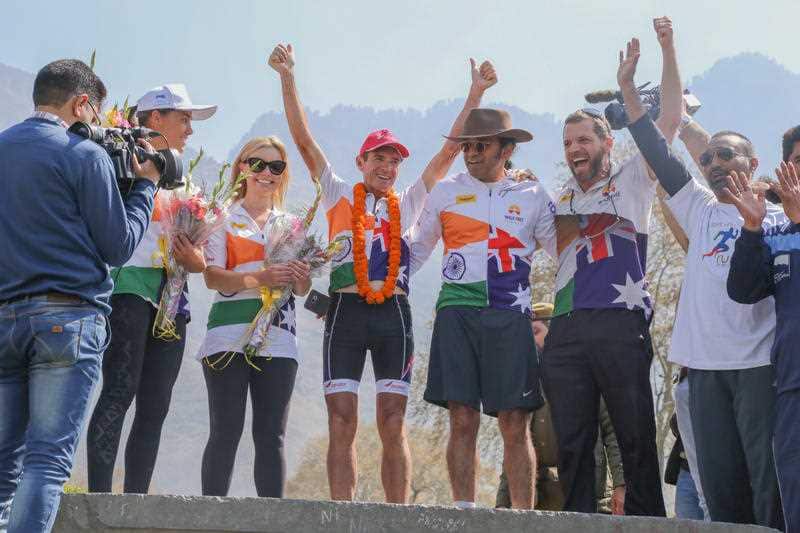 Ultramarathon runner Pat Farmer during the final day of his Spirit of India Run in Kashmir, India.