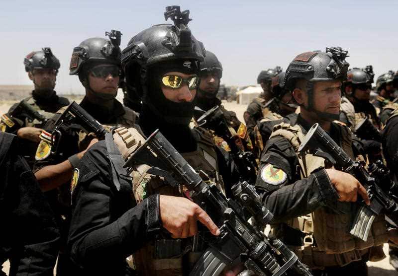 Iraq's elite counter-terrorism forces gather ahead of an operation to re-take the IS-held City of Fallujah.