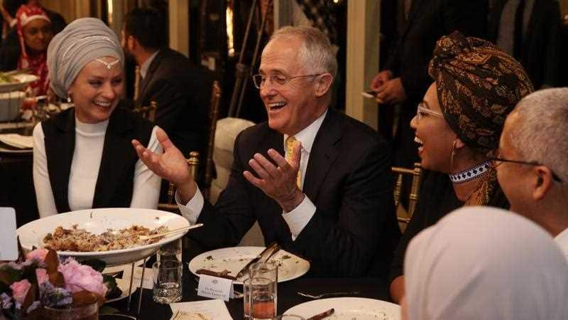 Prime Minister Malcolm Turnbull hosts an Iftar dinner celebrating Ramadan at Kirribilli House, June 2016.