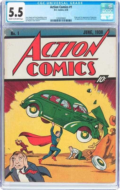 This undated image provided by Heritage Auctions shows a rare copy of Superman's 1938 comic-book.