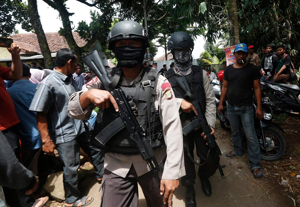 Indonesian anti-terror police.