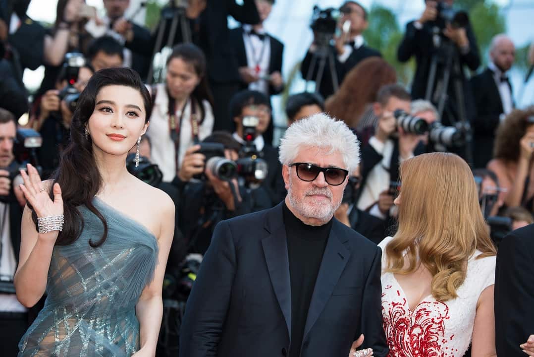2017: Fan Binbing with Spanish director Pedro Almodovar at the Cannes Film Festival.