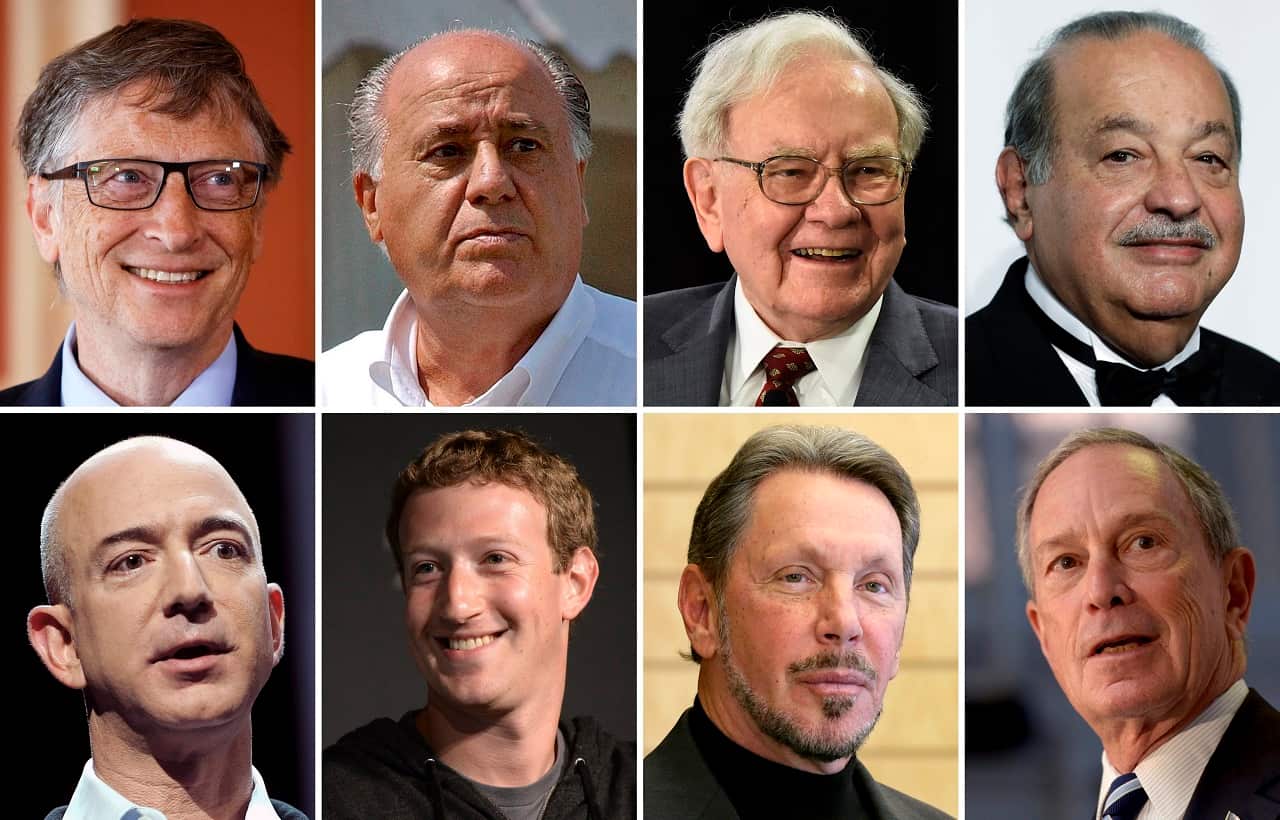 Eight richest people in the world.