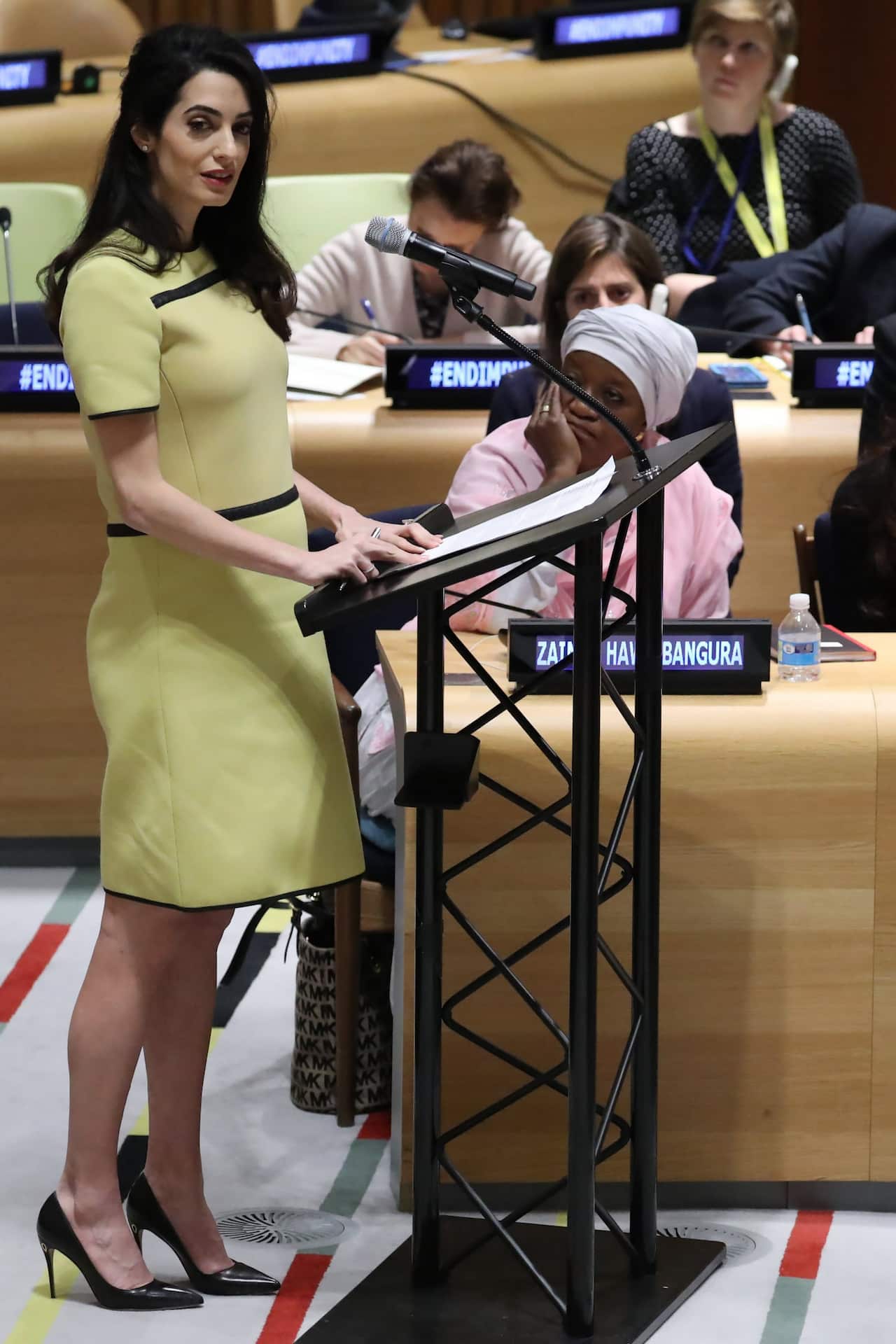 Amal Clooney, Barrister at Doughty Street Chambers and Legal Representative for Nadia Murad and other Yazidi survivors.