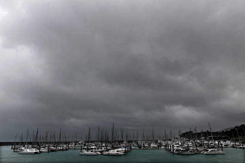 A cloudy sky over Airlie Beach
