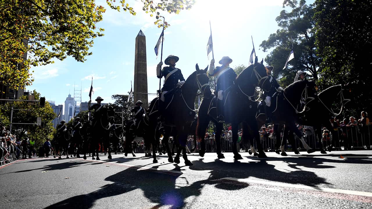 The 2017 Anzac Day march in Sydney.