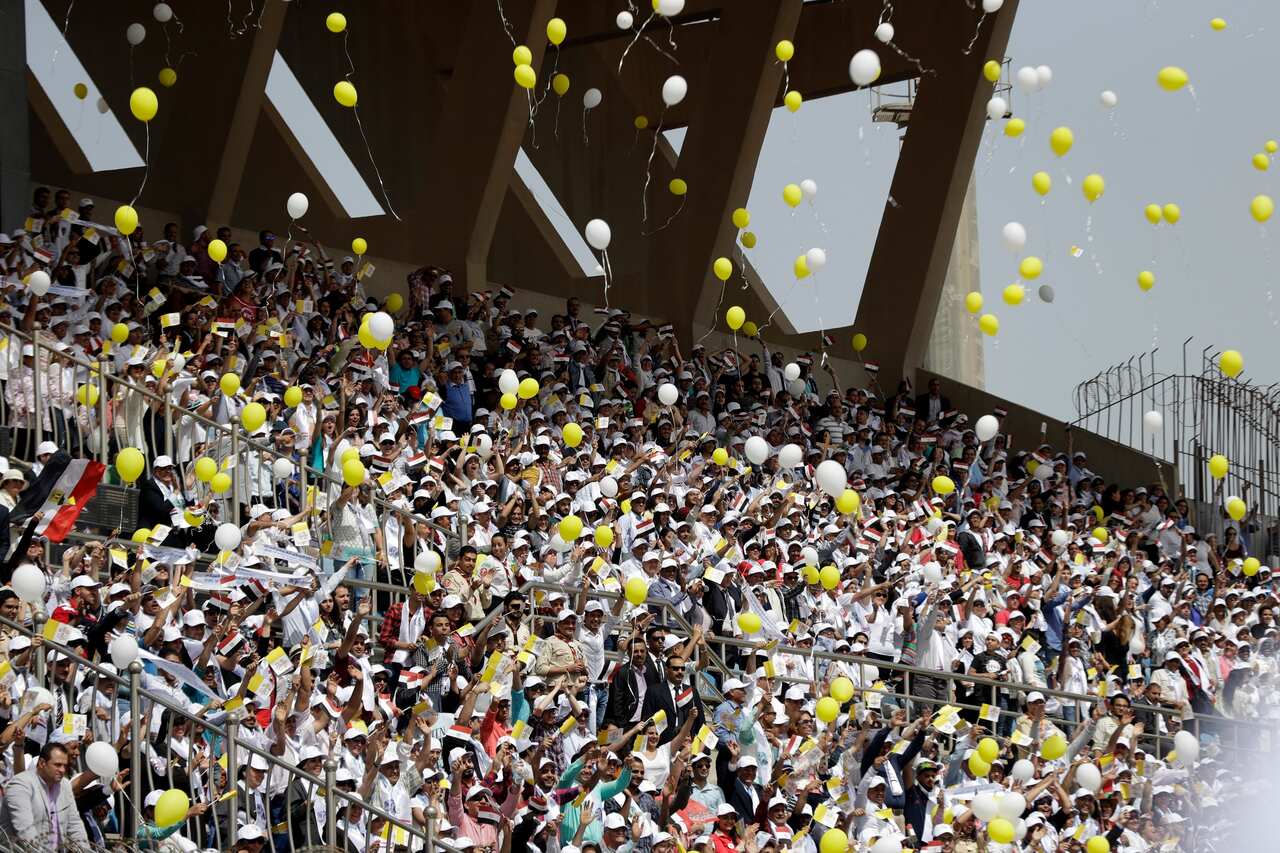 Pope Francis travelled to Egypt for a historic visit aimed at presenting a united Christian-Muslim front.