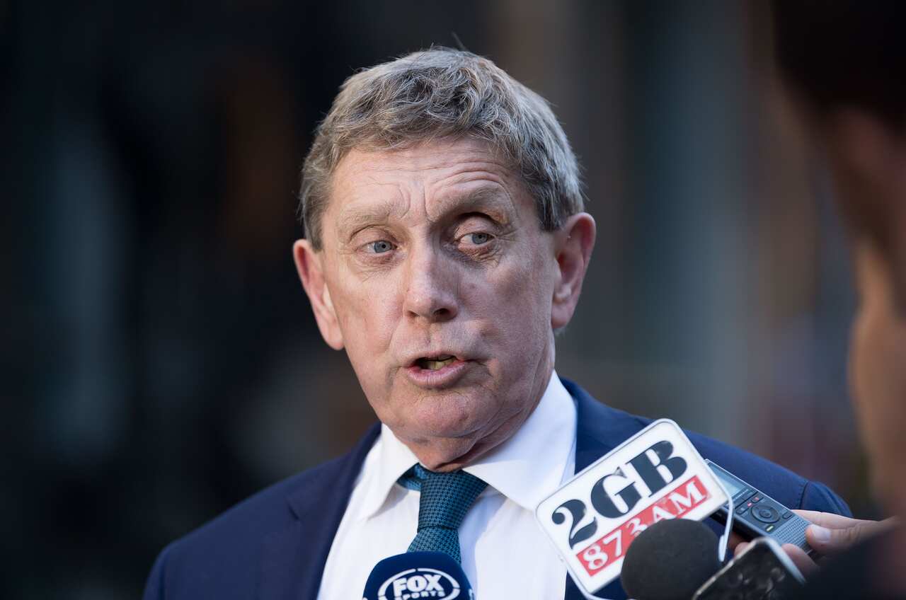 Cronulla Sharks Club CEO Lyall Gorman speaks during a press conference in Sydney on May 6, 2017.