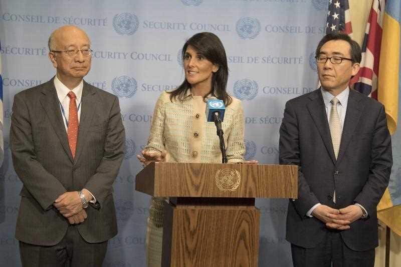 Japanese and United States Ambassadors to the UN
