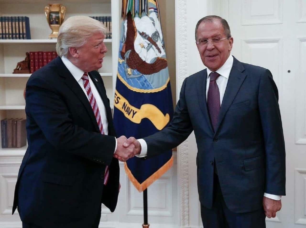 President Trump meets with Russian Foreign Minister Sergey Lavrov in the Oval Office of the White House 