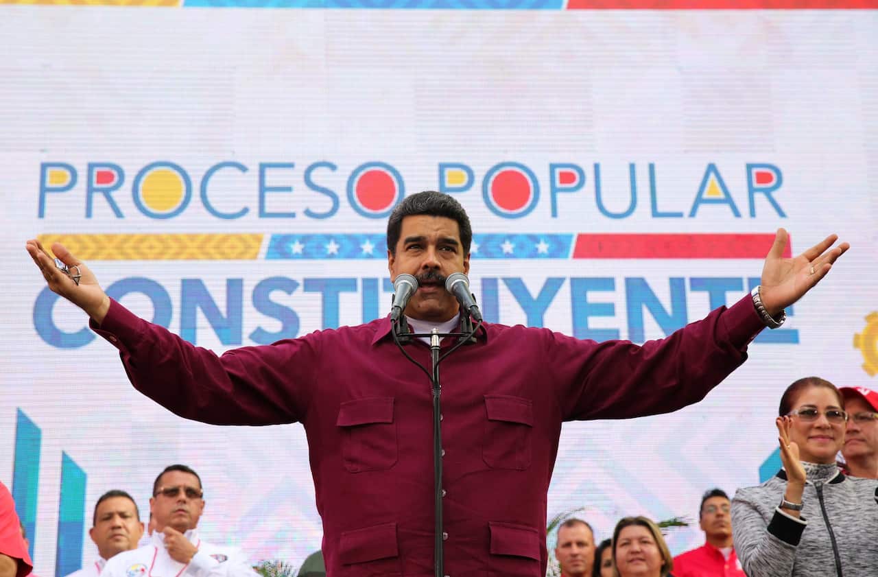 Venezuelan President Nicolas Maduro during and official act of Government in Caracas, Venezuela, 19 May.