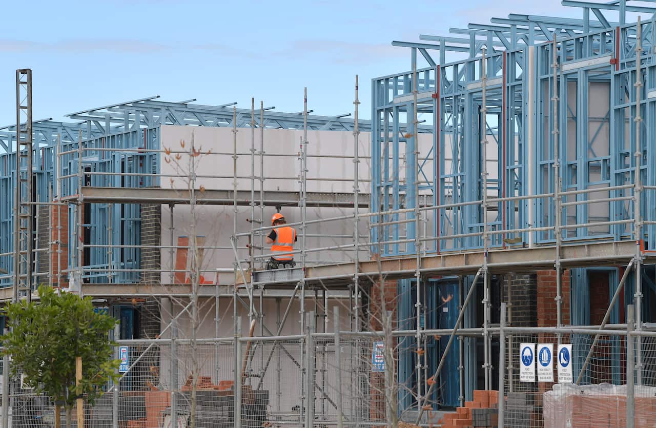Homes undergoing construction in Adelaide's west.