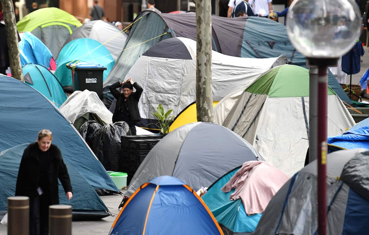Sydney's homelessness epidemic was brought to the forefront when Martin Place became a makeshift 'tent city.'
