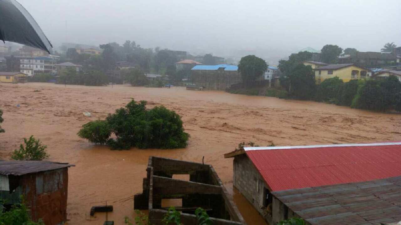 Mudslides after heavy rains and flooding killed scores of people in Sierra Leone's capital on Monday.
