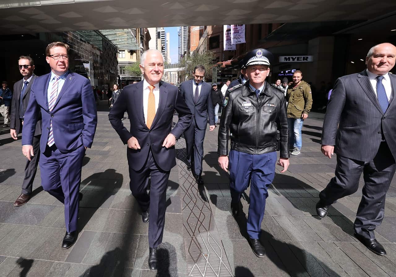 Prime Minister Malcolm Turnbull unveils a new counter-terrorism strategy in Sudney 20th Aug 2017.