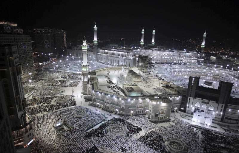 Muslim pilgrims pray at the Grand Mosque, ahead of the annual Hajj pilgrimage in the Muslim holy city of Mecca, Saudi Arabia, Tuesday, Aug. 29, 2017.