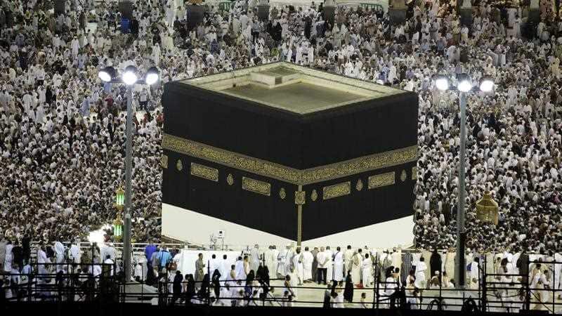Muslim worshippers pray around the holy Kaaba at the Grand Mosque in Mecca, Saudi Arabia, 29 August 2017. Around 2.6 million Muslims are expected to attend this year's Hajj pilgrimage, which is highlighted by the Day of Arafah, one day prior to Eid al-Adh