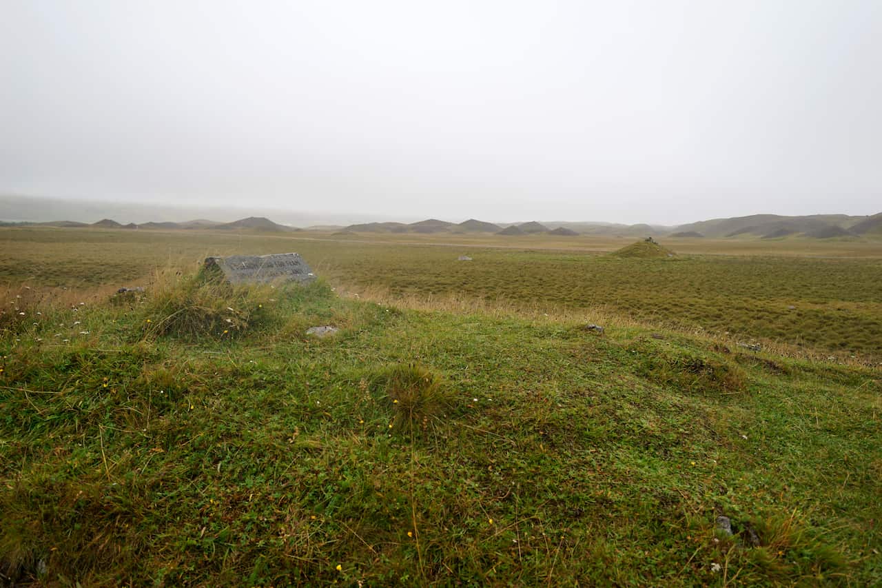 A memorial on a hill near Hvammstangi village in Iceland, where the last execution in the country took place in 1830.
