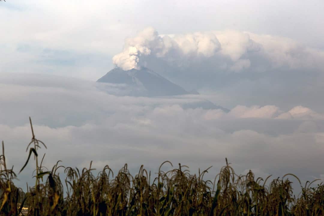 Mexico Popocatepetl volcano