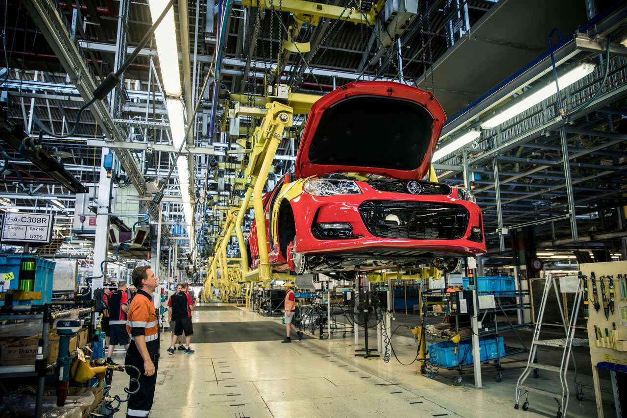 The last vehicle to roll off the production line at the Holden plant in Elizabeth, Adelaide in 2017.