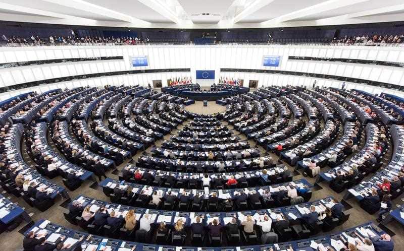 European Parliament members vote during a session of the European Parliament in Strasbourg, France, 25 October 2017.