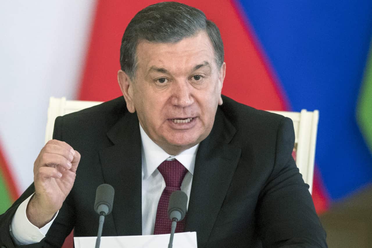 Uzbek President Shavkat Mirziyoyev.