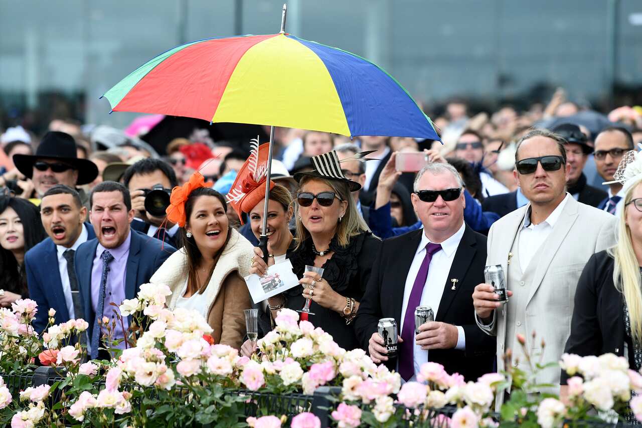 Racegoers at Flemington Racecourse in 2017.