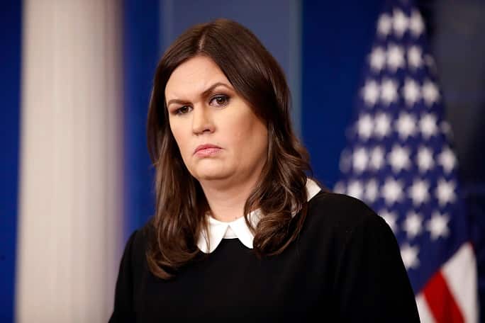 White House press secretary Sarah Huckabee Sanders.