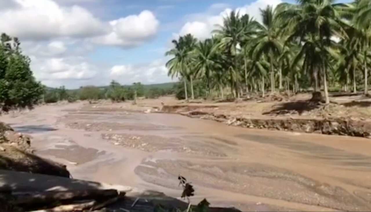 Flash flooding seen in Lanao del Norte, Mindanao, in the southern Philippines.