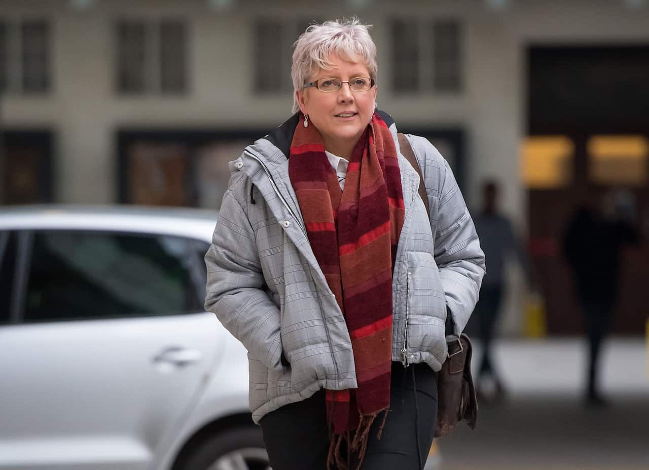 Journalist Carrie Gracie outside BBC Broadcasting House in London after she turned down a &pound;45,000 rise, describing the offer as a "botched solution" to the problem of unequal pay at the BBC.