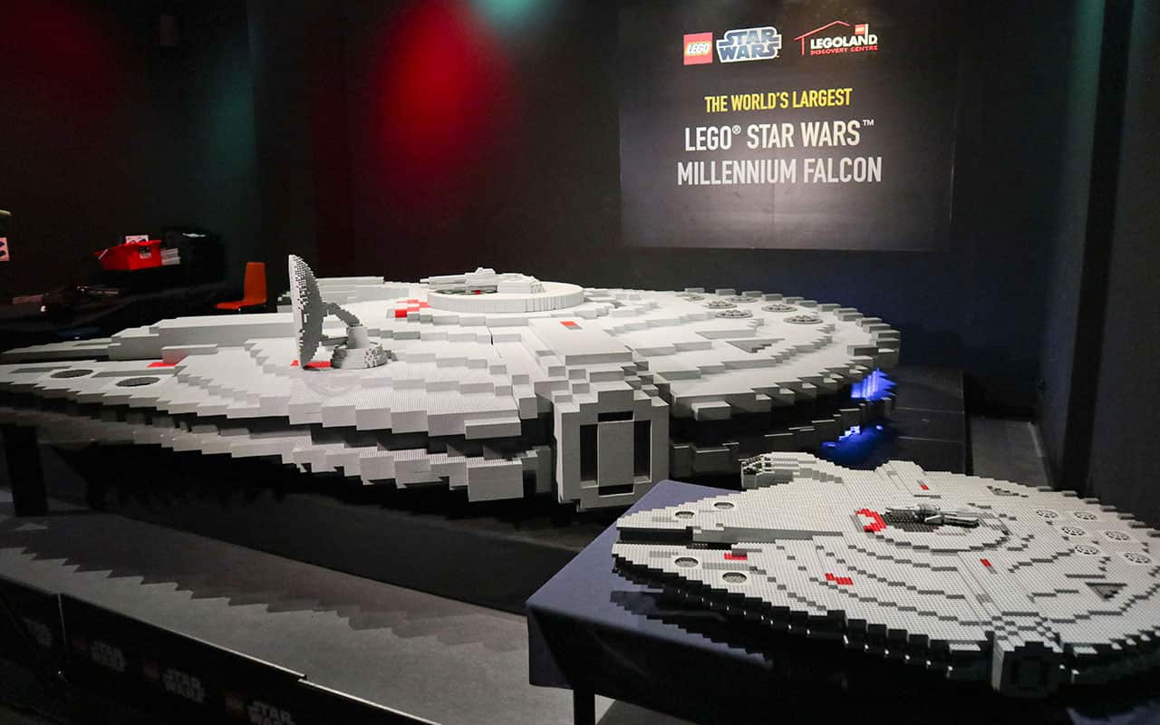 A 250,000-LEGO brick model of Star Wars' most iconic starship, the Millennium Falcon.