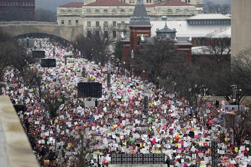 The first Women's March in Washington has been described as the largest-single day protest in US history.
