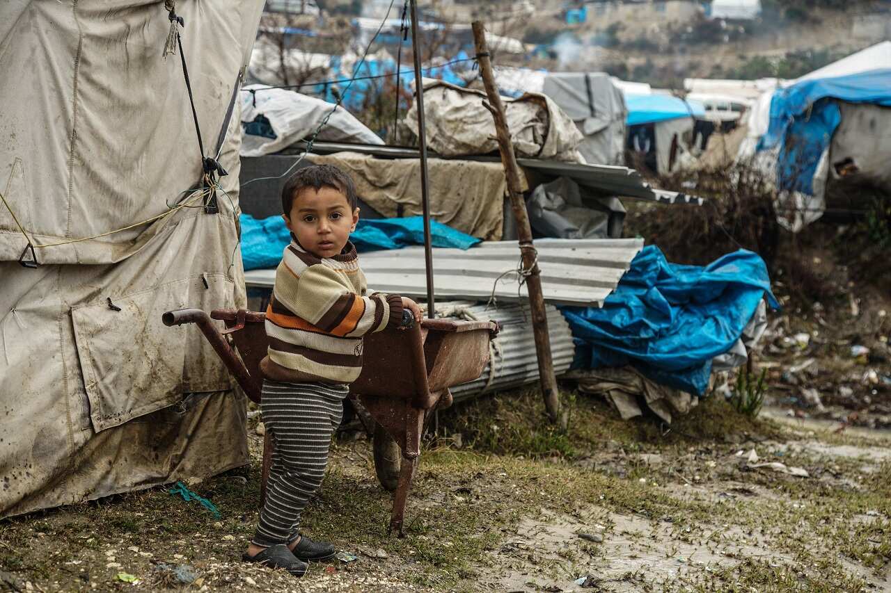 A child displaced Syrian child.