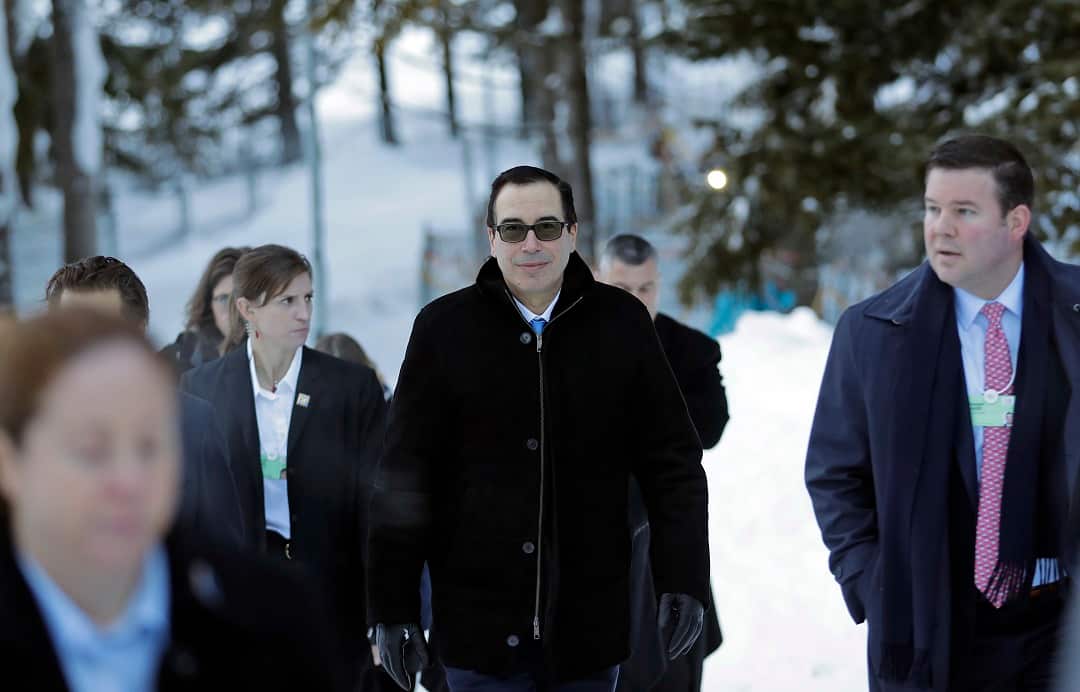 US Treasury Secretary Steven Mnuchin is in Davos.