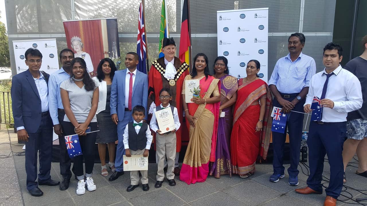 The citizenship ceremony in Wagga Wagga.