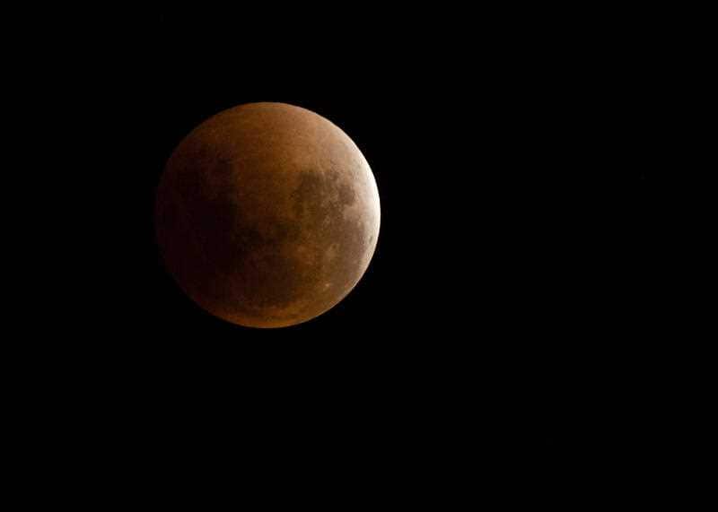 A super blue blood moon in seen coming out of the total eclipse phase over Perth in Western Australia on Thursday, January 31, 2018.