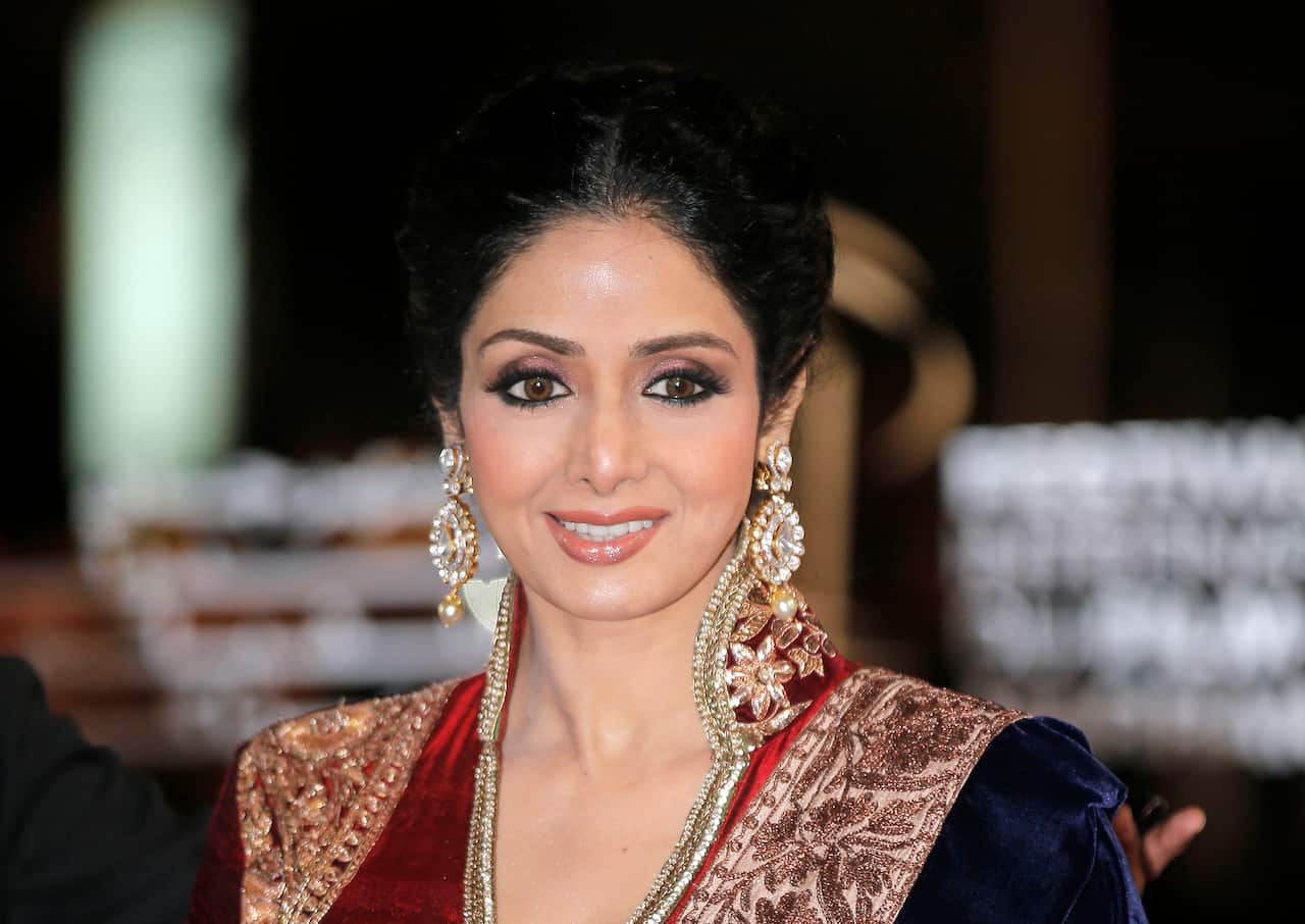 Indian actress Sridevi Kapoor at the Marrakech International Film Festival in Marrakech in 2012.
