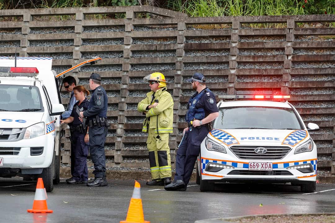 Authorities at the scene.