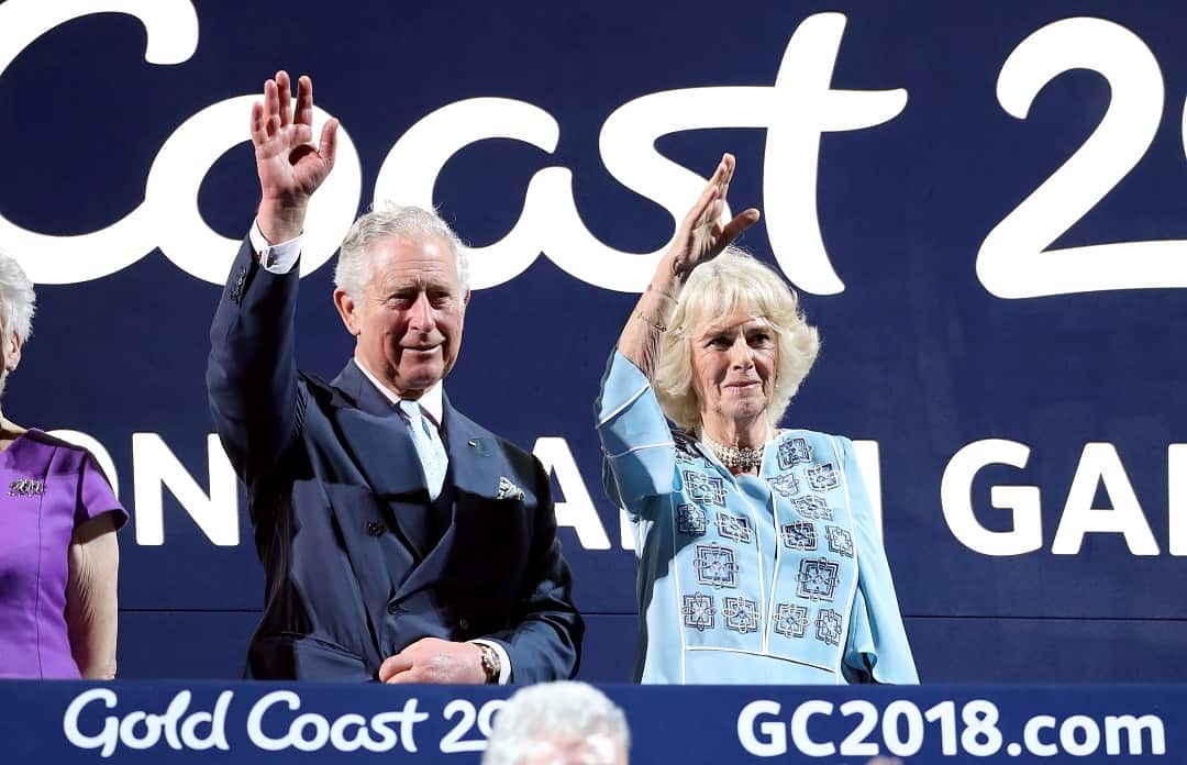 The Prince of Wales and the Duchess of Cornwall during the opening ceremony.